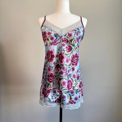 Jones New York Women's Medium Pajama Set Cami Shorts Lace Satin Loungewear Pink - Image 1 of 4