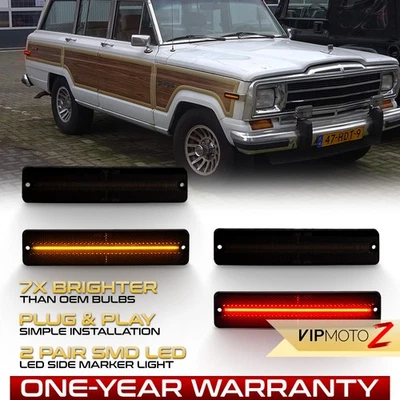 *4Pcs* LED Side Marker Signal Parking Light Jeep Grand Wagoneer CJ5/6/7 J10/20 - Image 1 of 4