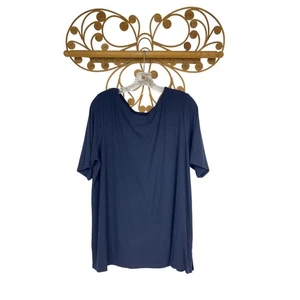 J. Jill Wearever Camisa Acanalada Manga Corta XL Azul Marino  - Imagen 1 de 5