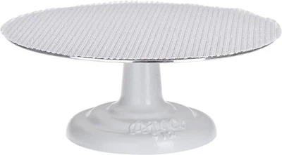 Ateco Cast Iron and Non-Slip Pad Cake Stand, 12 Inch, White - Image 1 of 4