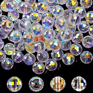 Perline di Vetro di Cristallo per Fare Gioielli, 80 Pezzi Perline di Cristallo, 10mm Perline di Vetro - Foto 1 di 8