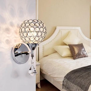 wall of crystal Lamp Bedside Sconce Light Indoor Study Corridor Hallway Decor - Picture 1 of 7