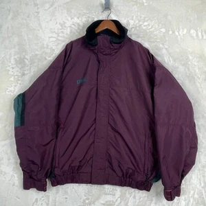 Vintage Columbia Bugaboo Jacket Mens 2XL Maroon Red Nylon Full Zip Outdoors * - Picture 1 of 15