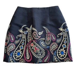 Ted Baker Minirock schwarz Größe 1 verziert metallisierte Fasern neu ohne Etikett - Bild 1 von 11