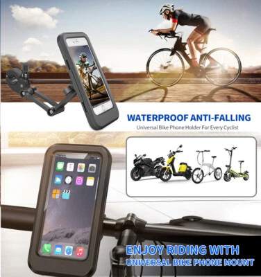 Waterproof Motorcycle MTB Bike Bicycle Handlebar Holder Mount For Cell Phone GPS - Image 1 of 4