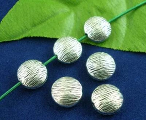 10 x Cuentas de Metal Planas Plata 10mm - Imagen 1 de 3