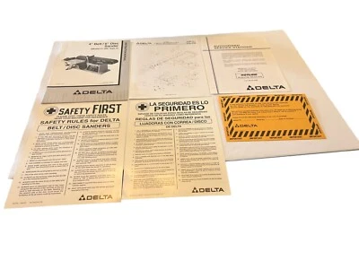 Delta 4 дюйма ремень 6 дюймов дисковая шлифовальная машина комбинированная инструкция руководство 31-460 тип 2 1346901 - Изображение 1 из 4