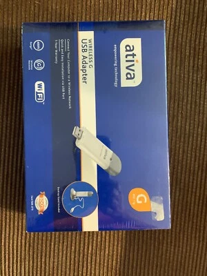 Ativa Wireless 802.11 b/g 54Mbps USB Adapter Model AWGUA54 New - Image 1 of 4