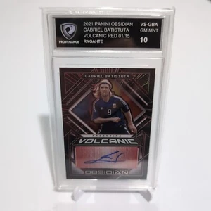 2021 22 Panini Obsidian Gabriel Batistuta VOLCANIC AUTO #01/15 Argentina - Picture 1 of 4
