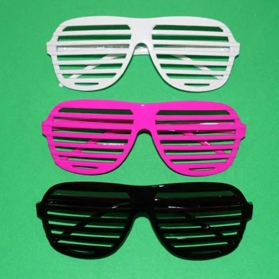 AMSCAN GITTER BRILLE Karneval Jalousie Prollo Schlager 80er 90er Jahre Kostüm Fest B110