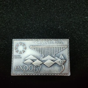Canada Expo 67 999 francobollo argento fine circa 1/4 oz 7,26 grammi - Foto 1 di 4
