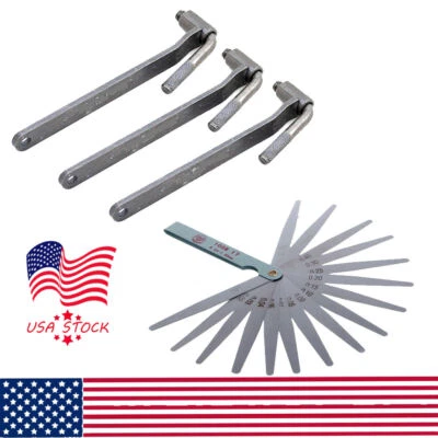 Motorcycle Engine Valve Screw Adjusting Spanner Tool+Metric Feeler Gauge US SHIP - Image 1 of 4