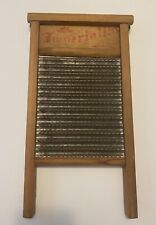 Vintage Imperialito Wood Metal Washboard 14.5”x7.5” Made in Monterrey NL  