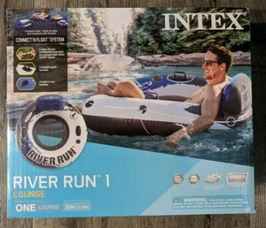 Intex River Run I 1 Person Inflatable Lounge Water Tube Float 53" NEW FREE SHIP - Picture 1 of 2
