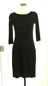 Jeanette Kastenberg Bergdorf Goodman Vtg Slinky Rayon Knit Beaded Neck Dress S M - Picture 1 of 16