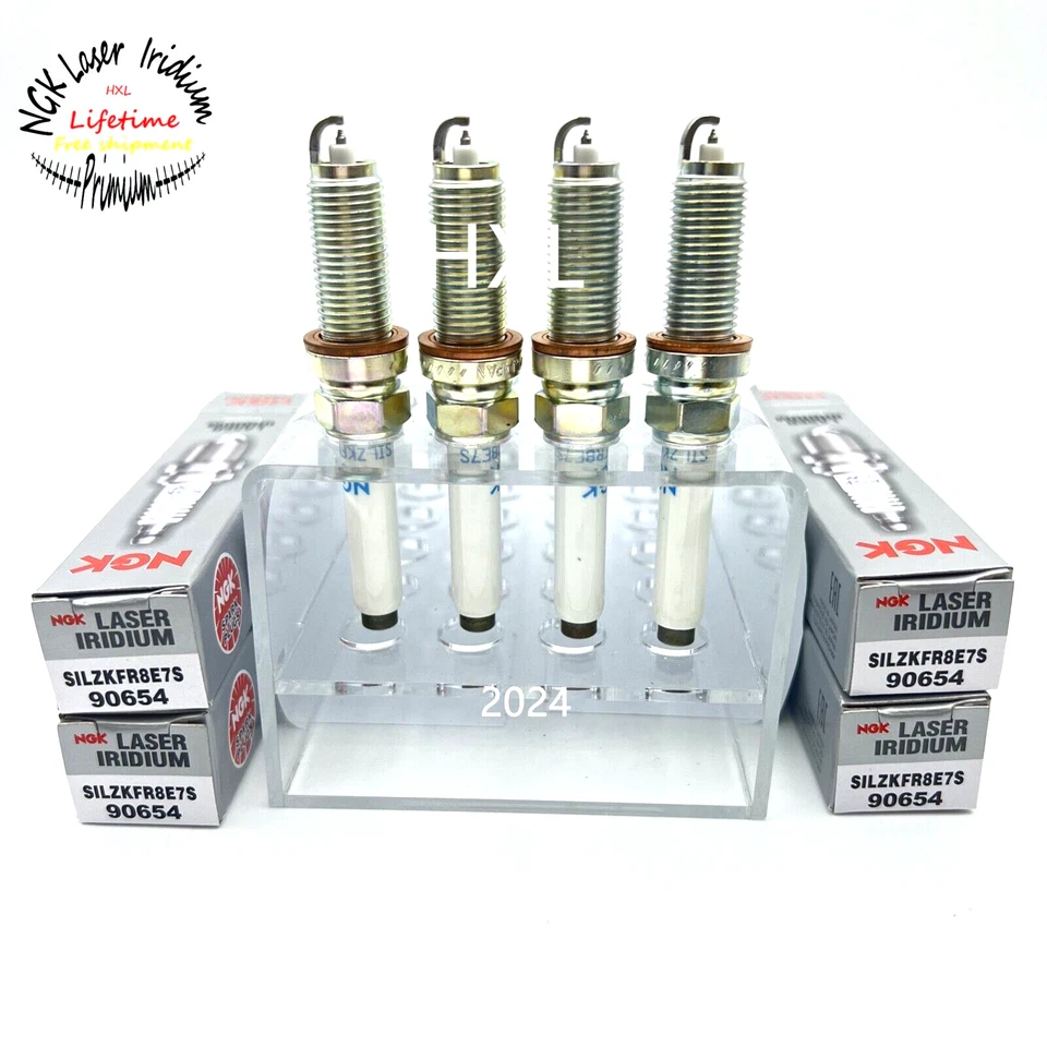 4x Bujía láser de iridio NGK 90654 SILZKFR8E7S para Benz GLC300 2016-19 2,0T Foto 1 de 1