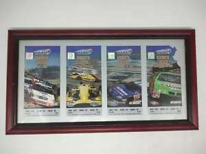 Kansas Speedway stagione inaugurale 2001 NASCAR biglietti incorniciati Busch, Winston, Indy - Foto 1 di 7