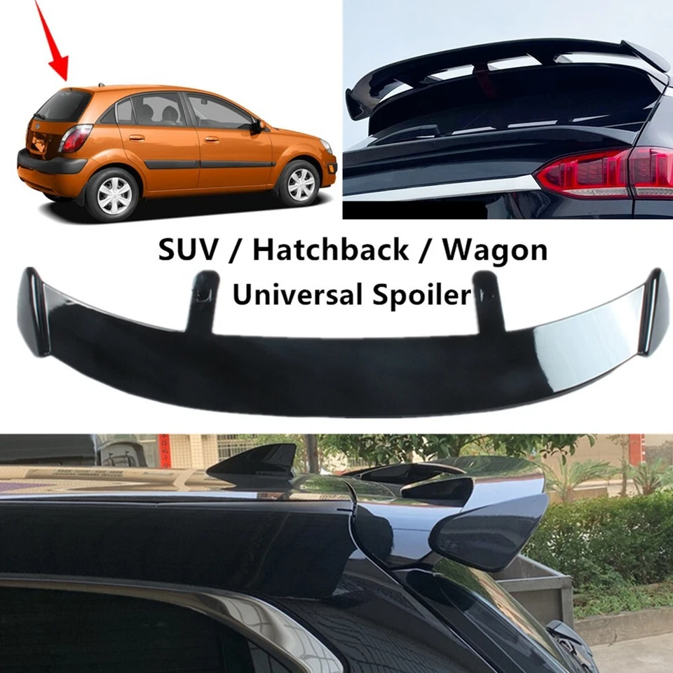 Universal Fit For Kia Rio5 2006-2010 Tailgate Roof Spoiler Roofline Wing Black - Image 1 of 4