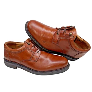 Scarpe JOHNSTON & MURPHY 20-4536 da uomo taglia 8,5 M in pelle marrone Made in Italy - Foto 1 di 21