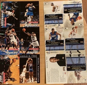2000-01 SIXERS UNCUT FLEER ULTRA ALLEN IVERSON KUKOC RATLIFF SNOW HILL FREE!! - Picture 1 of 1