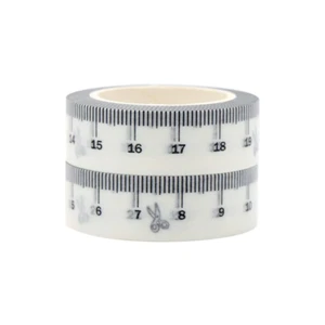 Ruler Washi Tape 2 Pcs 32 Ft. Decorative Masking Tape Self-Adhesive Duct Craft T - Picture 1 of 7
