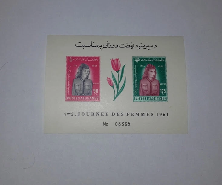Afganistán Día de la Mujer Scout 1961 Minishoja 2 Imperforada Foto 1 de 1