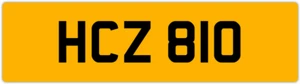 HCZ 810 H 3x3 DATELESS PRIVATE NUMBER PLATE HAN HANNAH HAZEL HARRY HARVE HOL HAZ - Picture 1 of 1