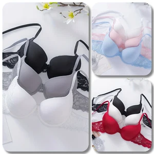 Pack de 3 sujetadores push up con aros para mujer conjunto ropa interior copa B C - Imagen 1 de 22