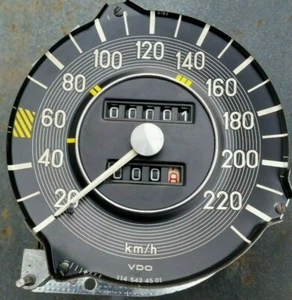 Mercedes W114 Tacho 220 km/h geprüft Mwst. ausweisbar - Bild 1 von 2