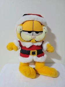 Vintage Garfield Santa Claus Outfit 12" Plush - Paws, Play by Play - Christmas - Foto 1 di 13