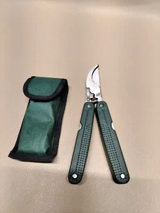 Green Folding Pocket Knife Grafting/Budding/Pruning/Garden Multi Tool with Pouch - Picture 1 of 6
