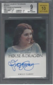 2024 HOUSE OF THE DRAGON EMILY CAREY (ALICENT) AUTOGRAPH EL MINT BGS 9/AU 10 - Picture 1 of 2