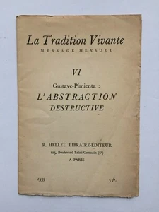 Revue " La Tradition Vivante n° VI " par Gustave Pimienta abstraction, 1939 - Picture 1 of 1