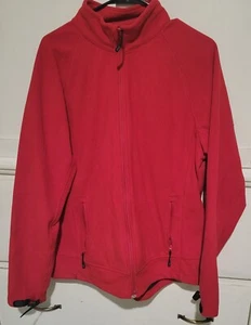 Women's Lands End Red Zip Up Jacket Size 42-44 - Picture 1 of 4