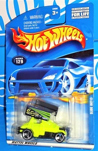 Hot Wheels 2001 Mainline #129 Slide Out Flour Yellow w 3SPs Austin Curtis Racing - Picture 1 of 2