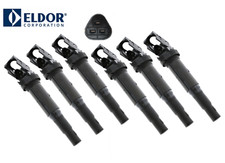 Eldor OEM Ignition Coil w/ Connector Updated (6pcs) for BMW 3.0L Engine