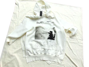 R13 White Anton Corbijn Edition U2 BONO  Miami Cape Hoodie RARE NWT Size M/L - Picture 1 of 9