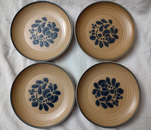 Set Of 4 Vintage Pfaltzgraff Folk Art 7" Salad/Dessert Plates - Picture 1 of 4
