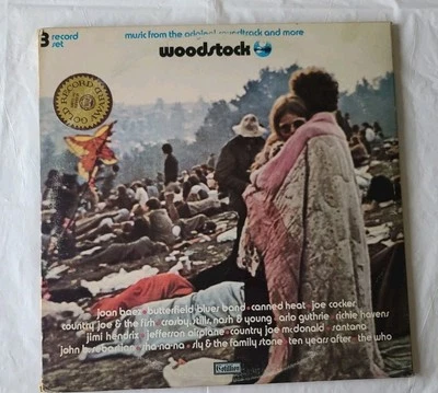 Woodstock 🥇 The Soundtrack 1970 3XLP Set Original set!! NM Vinyl - Image 1 of 4