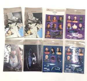 4 juegos de postales STAR TREK 4 postales en cada paquete y 4 paquetes de pegatinas 1992 Nuevo de Lote Antiguo - Imagen 1 de 11