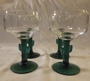4er Set NEUE Kaktus Margarita Gläser 6,5 Zoll Neu mit Etikett - Bild 1 von 6