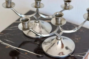 Pair of Vintage Swedish Pewter Candleholders by Svenskt Tenn - Picture 1 of 10