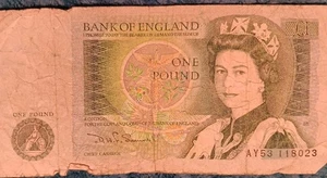 Bank of England - One Pound BANK NOTE - Queen Elizabeth II - Sir Isaac Newton - Picture 1 of 5