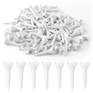 100pcs Plastic Golf Tees, 1 1/2 Inch 4-Prong Golf Tees Short Golf Mat Tees Hi... - Picture 1 of 7
