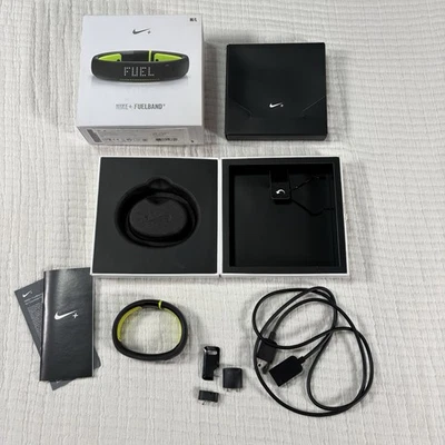 Nike Plus Fuel Band Black Activity Tracker Black Green Medium Large - Image 1 of 4