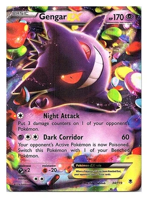Gengar EX Ultra Rare 34/119 - Image 1 of 2