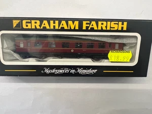 Graham Farish 374-850 Stainer Vestibule Composite 1st/3rd LMS Crimson Lake - Picture 1 of 3