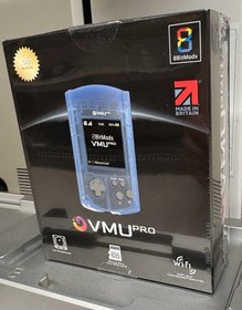 VMU Pro Sega Dreamcast Blue by 8bitMods with microSD card installed