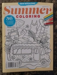 Summer Coloring Book Adult Magazine 56 Stunning Summer Designs Colouring NEW - Bild 1 von 2