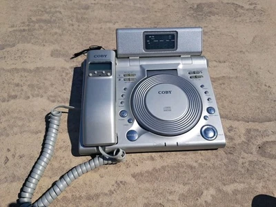 Coby Cd RA 185 Landline Tell, Cd Player, Radio Digital Clock Dual Alarm Untested - Image 1 of 4